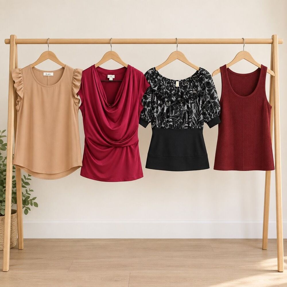 Women’s Size L 4 Top Bundle Les Amis Adiva Worthington Caelian B-1